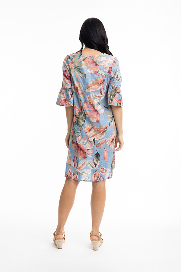 Orientique Luzon Contemporary Frill Sleeve Dress - Image 4
