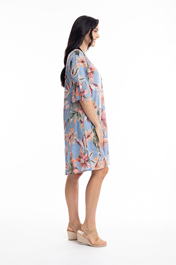 Orientique Luzon Contemporary Frill Sleeve Dress - Image 3
